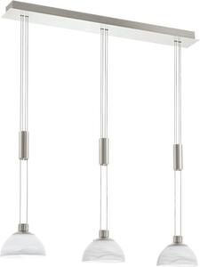 Eglo 93468 Montefio LED lampada a sospensione a 3 luci in nichel bianco opaco