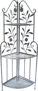 Scaffale angolare LEX con 3 ripiani 49 x 35 x 126 cm, grigio antico