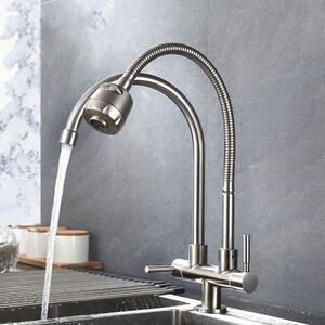 Solidchoice - Rubinetto da cucina in acciaio inossidabile con un'unica uscita per acqua fredda