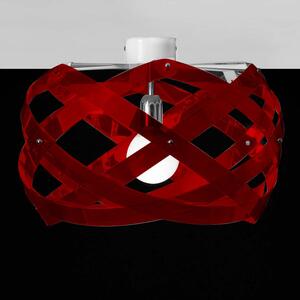 Lampada da soffitto Nuclea piccolo �40xh24cm - peso 2,3 kg Rosso Trasparente