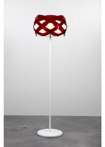 Lampada da Terra diametro 53xh187 cm con paralume in metacrilato Nuclea Rosso Trasparente