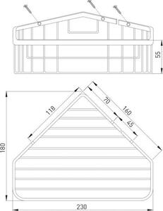 ASW cestino per spugna angolare 102218 cromato, 230 x 160 mm, ottone, chiuso