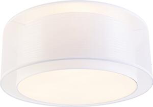 QAZQA - Plafoniera moderna I plafoniera I lampada I apparecchio bianco 50 cm 3 luci - Tamburo con paralume Duo I soggiorno I camera da letto - cilindro tessile - LED adatto E14