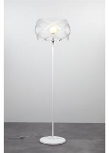 Lampada da Terra diametro 53xh187 cm con paralume in metacrilato Nuclea Bianco satinato