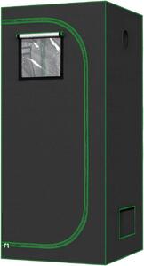 Serra da interno WOLTU, in tessuto Oxford, materiale altamente riflettente, nera: 80x80x180 cm Dimensioni: 80x80x180 cm