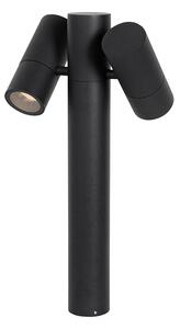 Lampada da esterno a colonna, nera, 50 cm, 2 luci, orientabile, modello Duo