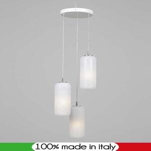 Pendel da soffitto con 3 cilindri TUBE in policarbonato granulare 3xE27 Max 30W