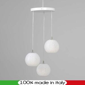 Pendel da soffitto diametro 42 cm a ciuffo con 3 sfere in policarbonato Scintilla 3xE27 max 30W