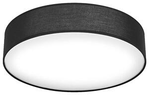 LEDVANCE ORBIS PARIS plafoniera 480mm, nera, base 3XE27, equipaggiabile con lampada intelligente, design moderno, con paralume in tessuto, adatta per interni, rotonda, classe di protezione IP20