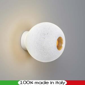 Applique da muro Scintilla diametro 19xh20 cm in policarbonato granulare Emporium