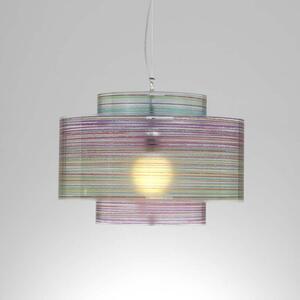 Lampadario a sospensione diametro 50xh36 cm Punto luce Trocadero con Paralume in policarbonato antiriflesso Multicolor