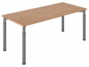 HAMMERBACHER YS19 höhenverstellbarer Schreibtisch nussbaum rechteckig