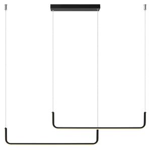 Lampadario a LED con telecomando Malawi nero-cromato 20W Tonalità di bianco 2000 lm metallo dim.: 180x200x8 cm IP20 Light Prestige