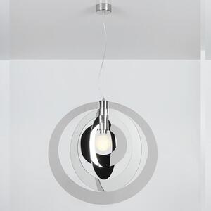 Lampada a Sospensione GALILEA Big �66xh 68 4 Anelli supporto in Metallo colore cromolite