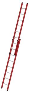 Scala a pioli a 2 sezioni in PRFV/alluminio senza traversa 2x8 pioli