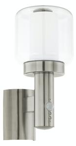 Eglo 95017 Poliento, lampada da parete per esterni con sensore in acciaio inox