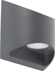 Lampada da esterno moderna, grigio scuro, con LED, IP54, Mal