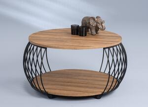 Collezione M2 Tavolino da salotto / da divano Peking 2 in rovere marrone - MDF, metallo