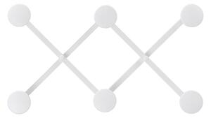 Appendiabiti estensibile richiudibile min 24 cm max 54 cm XDUE in alluminio bianco e particolari in legno legno