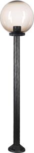 Lampada da sentiero lampada da esterno lampada da giardino globo in vetro fumé 30cm Ø altezza 125cm