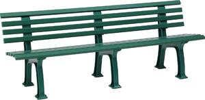 Panchina Mod. Juist 4 posti verde 200 cm