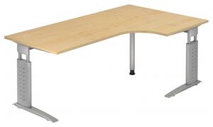 HAMMERBACHER US82 höhenverstellbarer Schreibtisch ahorn L-Form