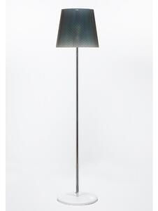 Lampada da Terra BOEMIA �42xh183 cm con paralume conico in policarbonato decoro diamantato grigio