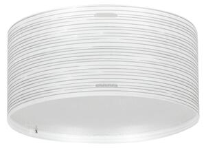 Plafoniera con paralume cilindrico in polipropilene RIGATONE �30xh14,4 cm con paralume conico bianco perla