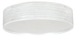 Plafoniera con paralume cilindrico in polipropilene RIGATONE �45xh14,4 cm con paralume conico bianco perla