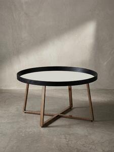 Tavolino rotondo oro, metallo e vetro, elegante tavolino da salotto. 78x78x42 cm | Kadima Design