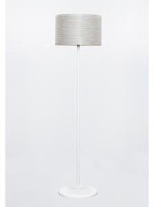 Lampada da Terra paralume in polipropilene RIGATONE �45xh181 cm con paralume conico bianco perla