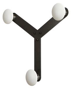Appendiabiti in metallo verniciato TRIX �36xh4,5 cm pomelli in ABS bianchi