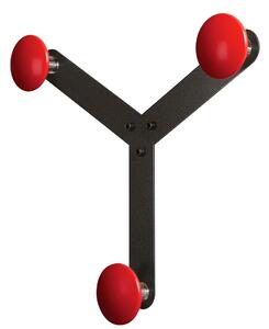Appendiabiti in metallo verniciato TRIX �36xh4,5 cm pomelli in ABS Rossi