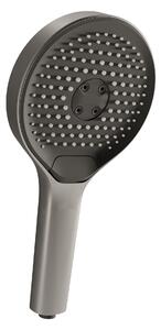 Collezione SCHÖNER WOHNEN Doccetta GLAIA, effetto acciaio inox, soffione doccia rotondo a risparmio idrico, doccetta con 3 tipi di getto