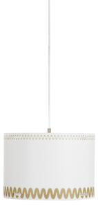 Lampada a sospensione RICCIONE �30xh19,6 cm 1x70 W Max da soffitto in polimetilmetacrilato e polipropilene opalino texture oro