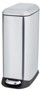 Cestino per la spazzatura color argento opaco in acciaio inox con pedale 20 l Design – Wenko