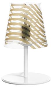 Lumetto con filo Abat-Jour con paralume conico rimini 18x25 h cm Trasparente decoro oro