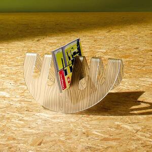 Portariviste oscillante in metacrilato COCCO BOLO 60x30xh28 cm con rigature nere