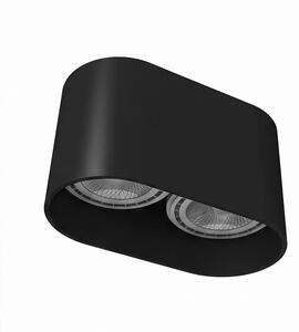 Faretto da soffitto in alluminio nero a 2 luci GU10 L24cm L 12,5cm Luce di superficie soggiorno corridoio