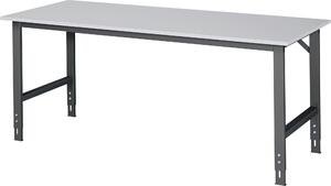 Banco da lavoro Tom B2000xD800xH760-1080mm Piano di lavoro in melamina Telaio grigio antracite