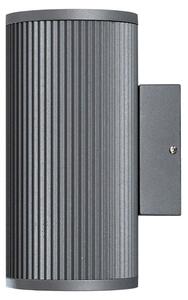 Konstsmide Siracusa Up & Down alluminio laccato grigio, vetro trasparente, riflettore 7514-300
