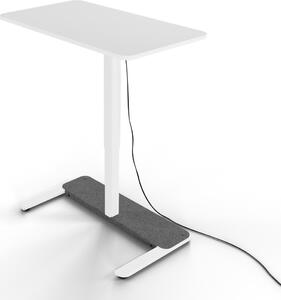 Yaasa Desk One, scrivania in piedi, 91x51 cm, bianca, piccola scrivania pratica, tavolo per l'ufficio in casa regolabile elettricamente in altezza