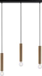 Lampada a sospensione - Nero - Ottone - Metallo - A 3 luci - 65 x 120 cm