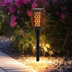 Lampada solare a LED, effetto fuoco, torcia da giardino altezza 58 cm
