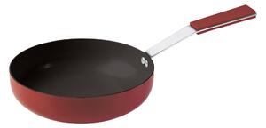 Padella un manico in Silicone O'Clock Red �24xh5,5 cm - 1,5 lt - 1,16 kg. fondo termo diffusore, corpo in alluminio inox colore rosso