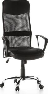 Hjh OFFICE Home Office Sedia direzionale STRYKA in ecopelle/mesh Sedia per computer regolabile in altezza, sedia da ufficio con braccioli