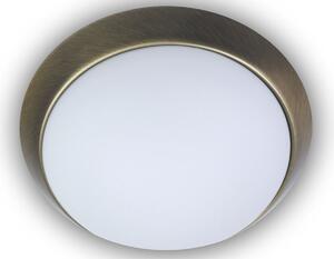 Lampada da parete a LED in vetro opalino decorativo in ottone antico Ø30cm per ufficio