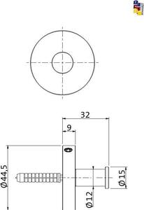 Herzbach 17.819000.1.09 DESIGN iX Gancio per asciugamani piccolo