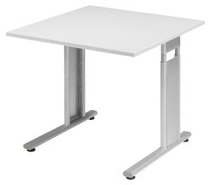 Geramöbel scrivania Lisbon 80 X 80 grigio chiaro/argento