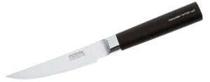 Coltello da Bistecca manico NERO in ABS BLACK KNIVES 120 mm 1 PEZZO in acciaio inox 18.10 lucido adatto all'uso in Lavastoviglie